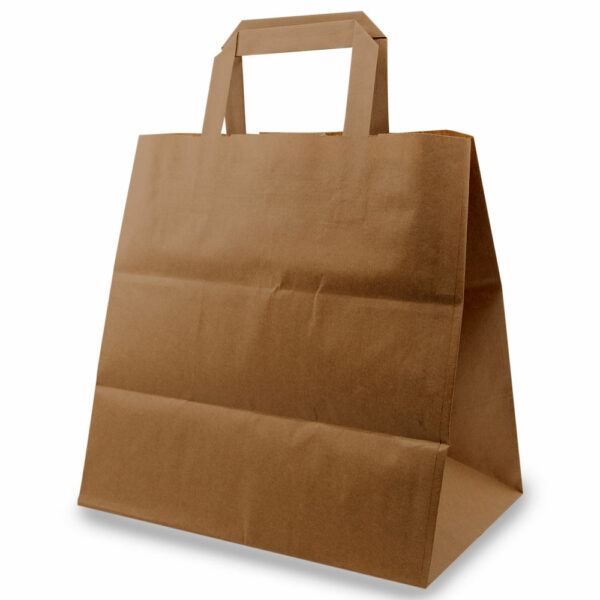 Sac Cabas avec Anses Papier Kraft Brun 26x14x26.5cm