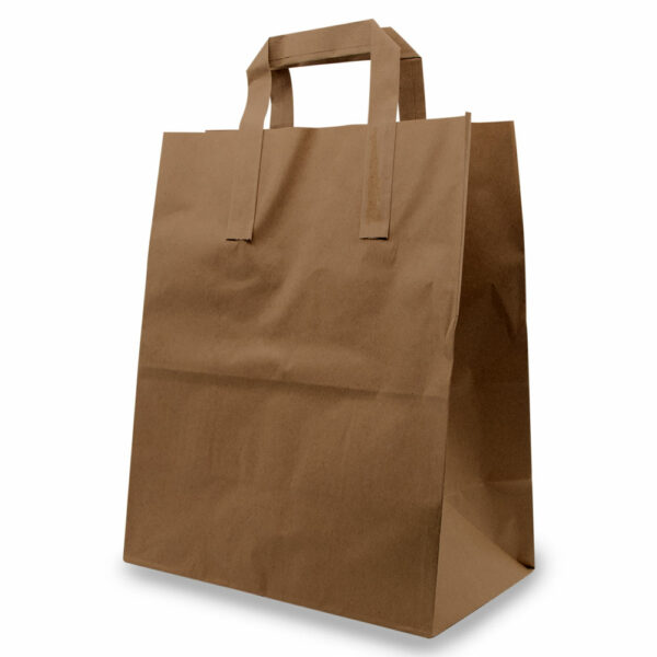 Sac Cabas avec Anses Papier Kraft Brun 26x7x33cm