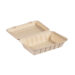 Boîte Repas avec Compartiments Bagasse - Carton de 100, Marron, 23.9x15.6x6.3cm, Bagasse, 850ml