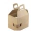 Boîte Lunch avec Poignée et Calage Gobelets Carton - Carton de 100, Kraft, 22x17.5x17.5cm, Carton