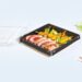 Boîte Luxifood® slim avec Couvercle – Made in France - Carton de 160, Noir/Naturel, 21x13x2cm, 750ml, Carton/PP + PET/rPET