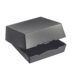 Boîte Burger PP réutilisable Loop - Carton de 60, Noir, 169x171x76mm, PP