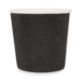 Gobelet Carton Double Paroi ondulée pour Boissons Chaudes - Made in EU - Carton de 1000, Noir/Blanc, Ø6,2 - 4,5x6cm, Carton, 10/12cl