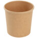 Pot à Soupe / Dessert Carton Kraft Brun avec Couvercle - Carton de 500, Brun, Ø 9cm h.8.5cm, Carton, 350ml