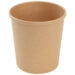 Pot à Soupe / Dessert Carton Kraft Brun avec Couvercle - Carton de 500, Brun, Ø 9.5cm h.10cm, Carton, 480ml