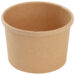 Pot à Soupe / Dessert Carton Kraft Brun avec Couvercle - Carton de 500, Brun, Ø 9cm h.6cm, Carton, 237ml
